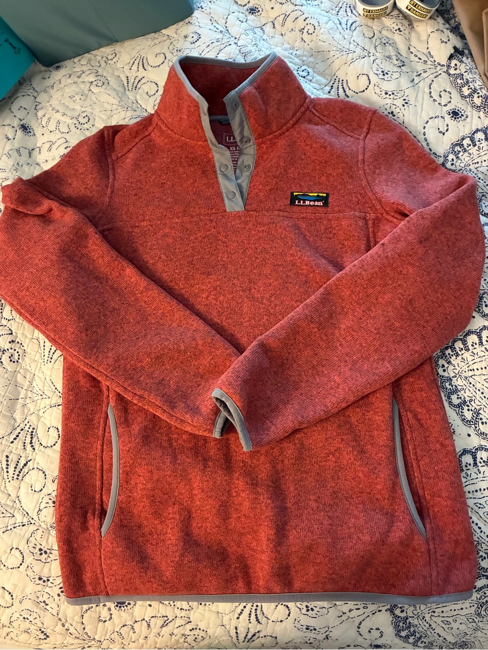 L.L. Bean Women’s Quarter-Snap Sweatshirt - size XS